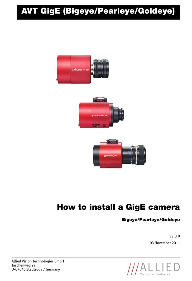 Allied Vision Technologies AVT GigEBigeye user manual