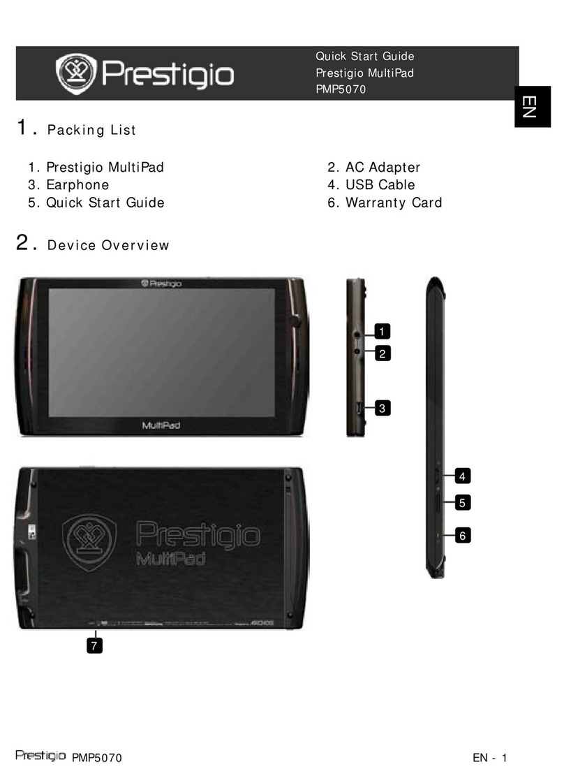 Prestigio MultiPad PMP5070 quick start guide