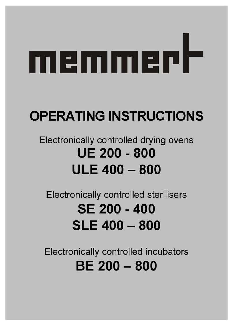 Memmert UE 800 User manual