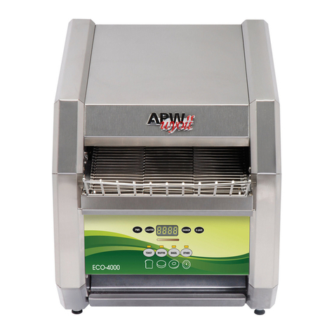 APW Wyott QST-350E Installation and operating instructions