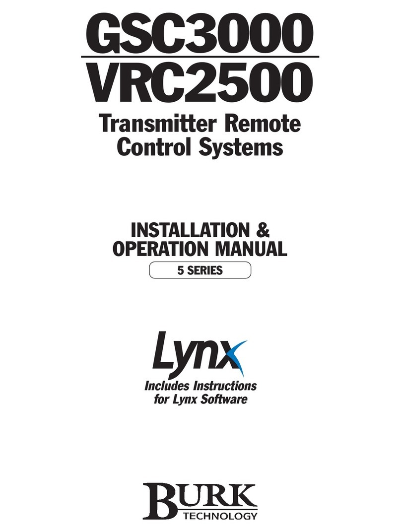 Burk GSC3000 Installation & operation manual