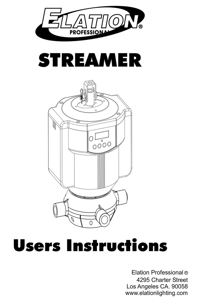 Elation streamer User instructions