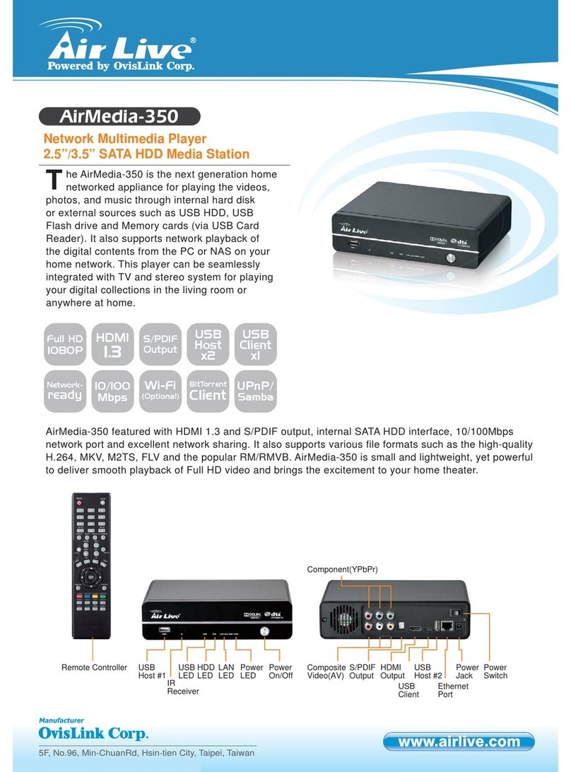 AirLive AirMedia-350 Quick manual