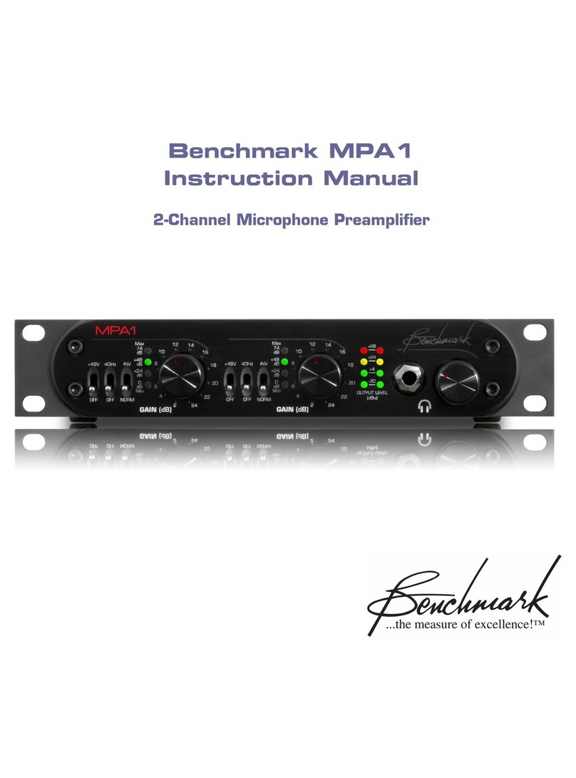 Benchmark MPA1 instruction manual