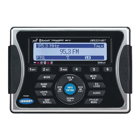 Jensen JMS2214BT Installation and operation manual Jensen JMS2214BT Installation and operation manual