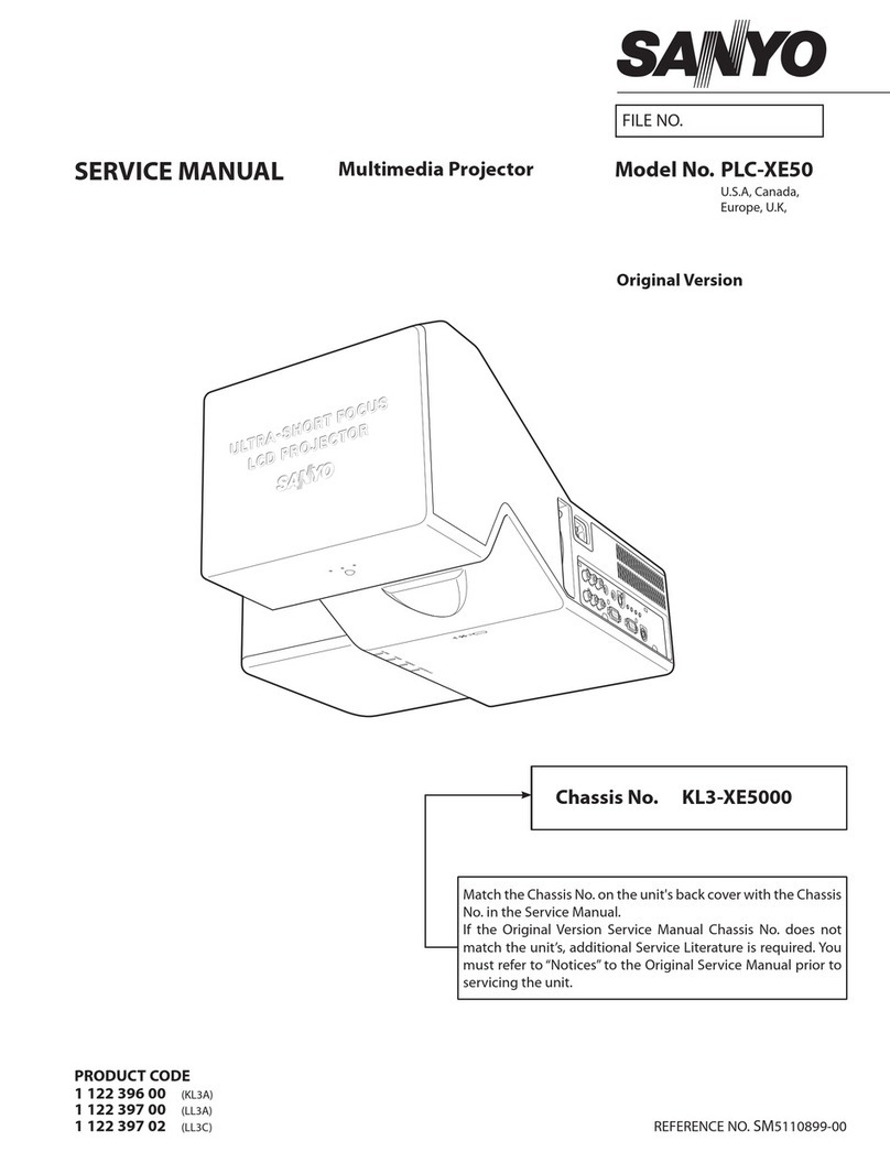 Sanyo PLC-XE50 User manual Sanyo PLC-XE50 User manual