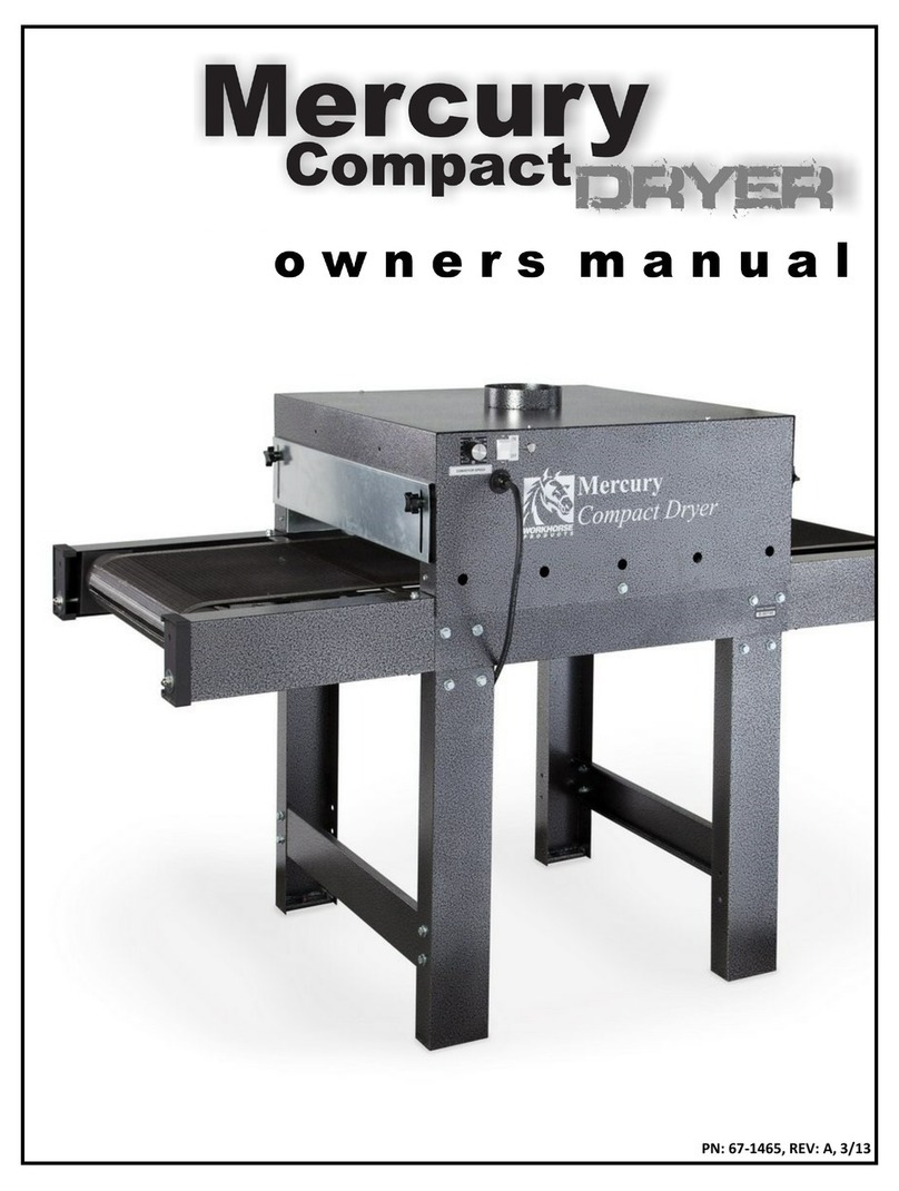 Workhorse Mercury compact dryer User manual