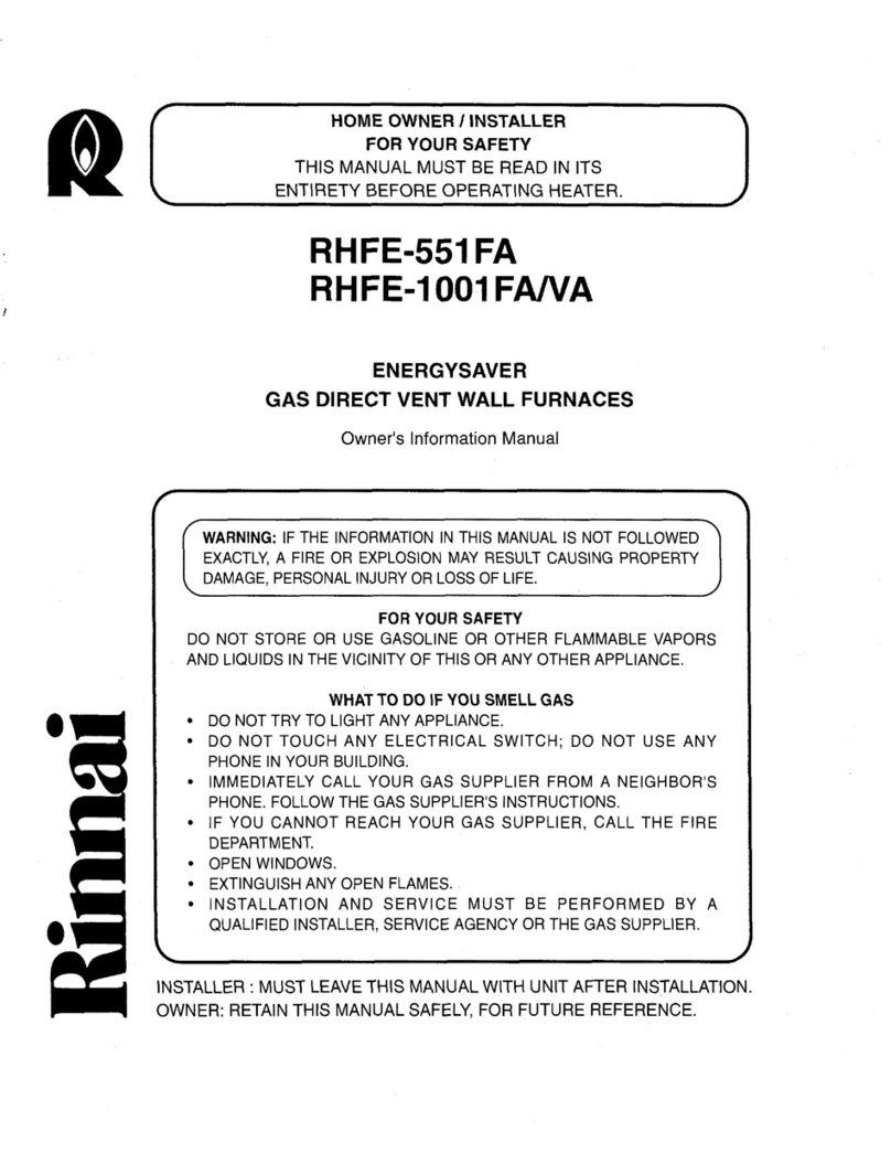 Rinnai RHFE-551FA owner's manual Rinnai RHFE-551FA owner's manual