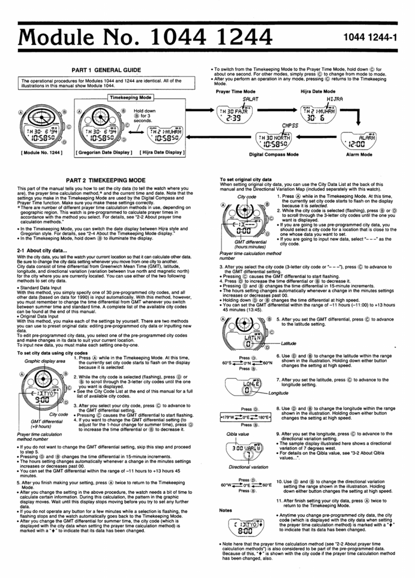 Casio 1044 User manual