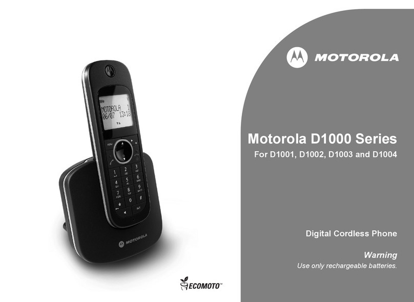 Motorola D1001 User manual Motorola D1001 User manual