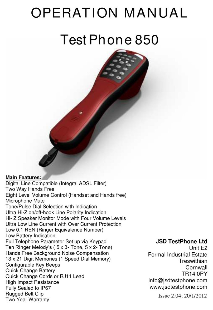 JSD TestPhone 850 user manual