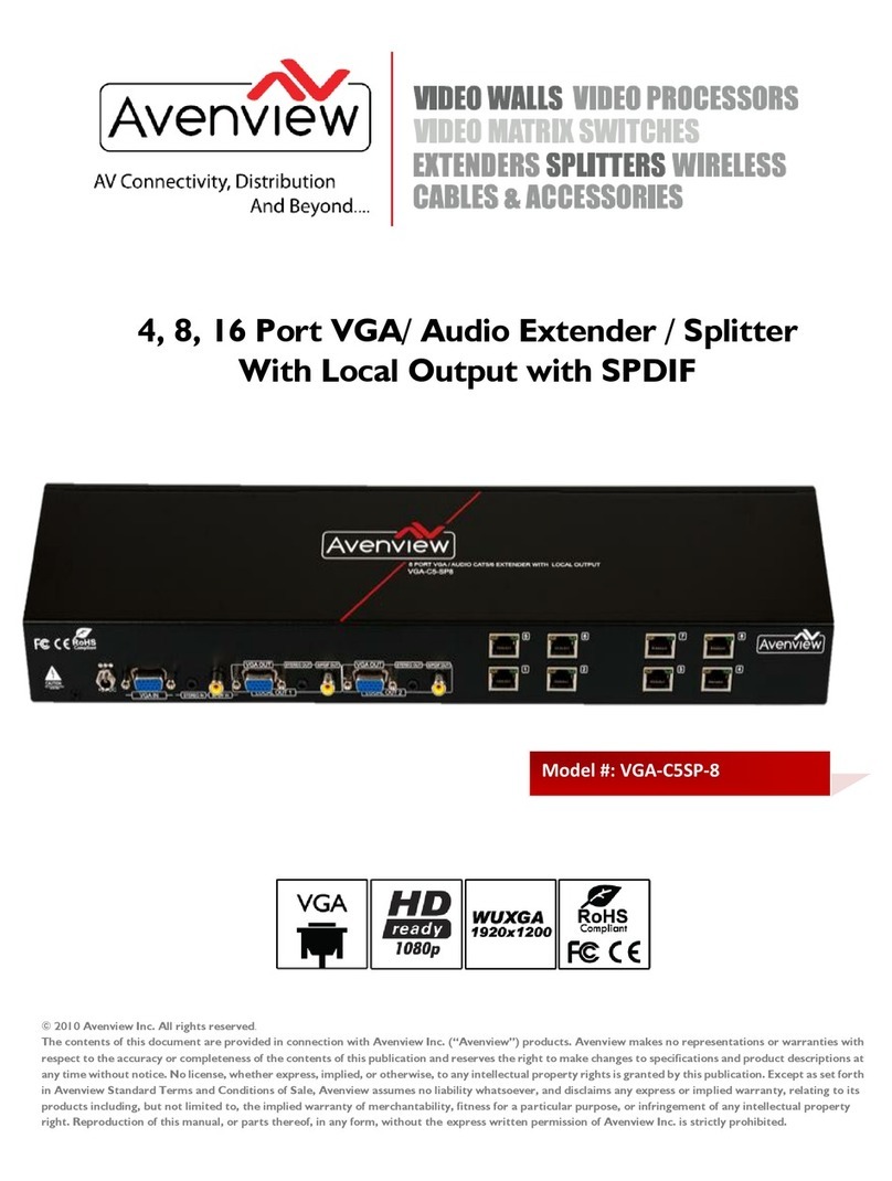 Avenview VGA-C5-SP-8 user manual