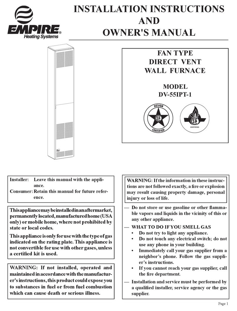 Empire Heating Systems DV-55IPT-1 Installation instructions and owner's manual