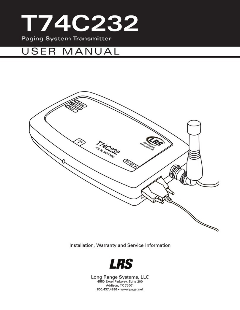 Long Range Systems T74C232 user manual Long Range Systems T74C232 user manual