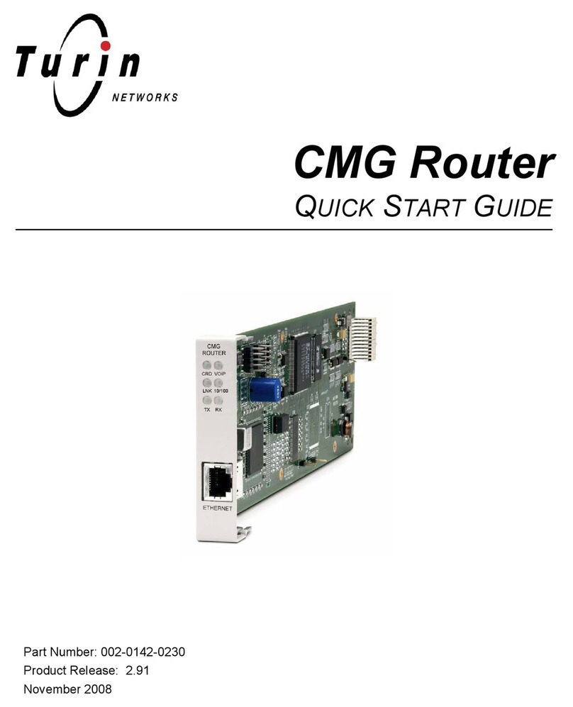 Turin Networks CMG Router quick start guide