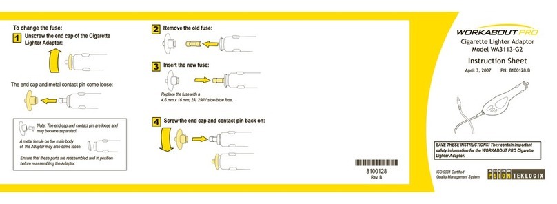 Workabout WA3113-G2 instruction sheet
