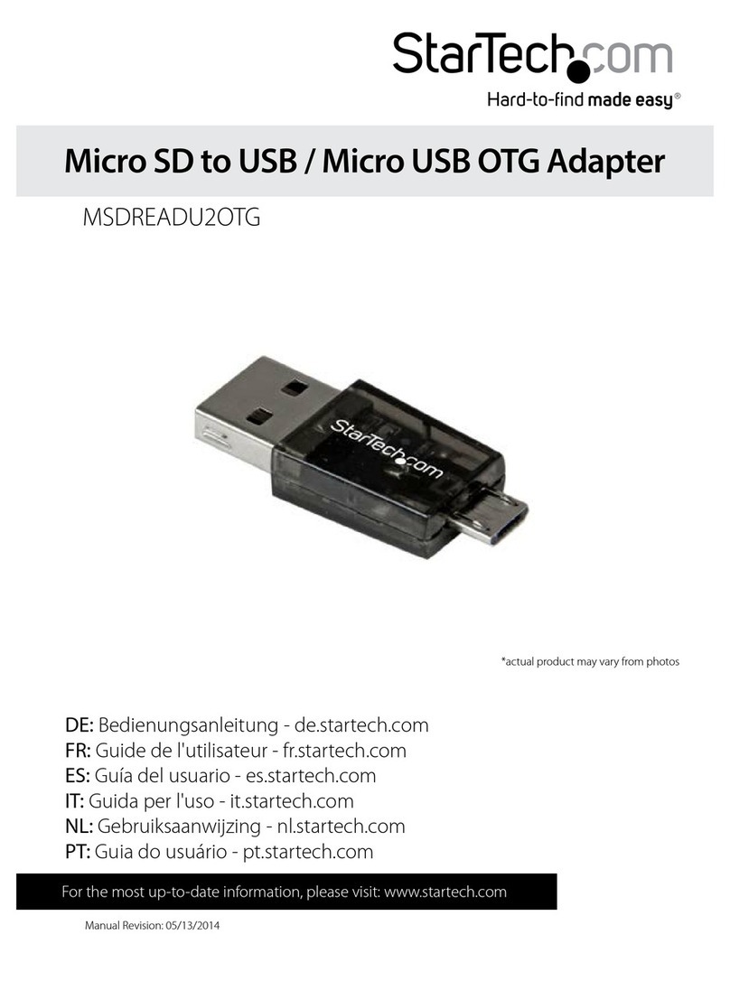 StarTech.com MSDREADU2OTG User manual