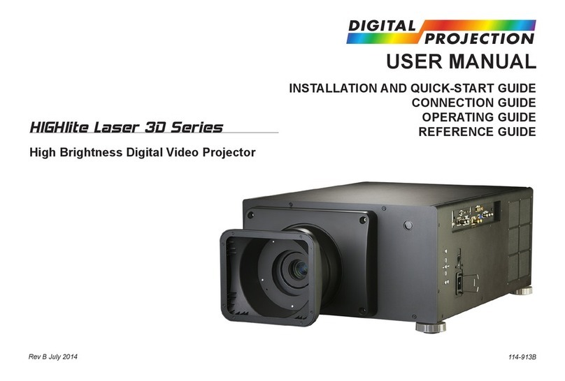 Digital Projection HIGHlite Laser 3D Series User manual Digital Projection HIGHlite Laser 3D Series User manual