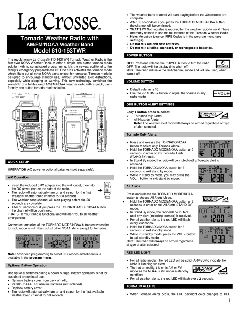 La Crosse 810-163TWR User manual