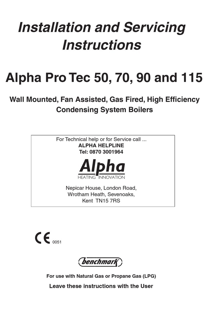 Alpha Pro Tec 115 Installation and servicing instructions