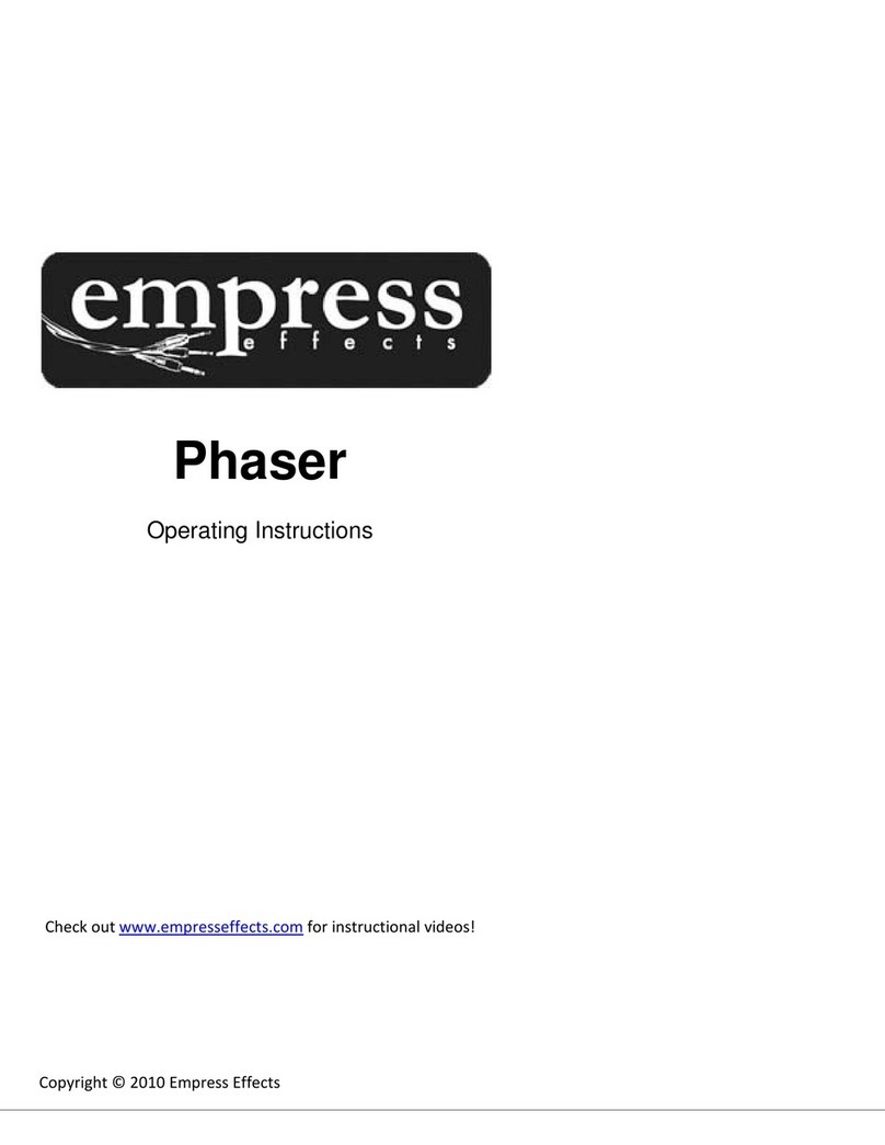 Empress Effects Phaser operating instructions