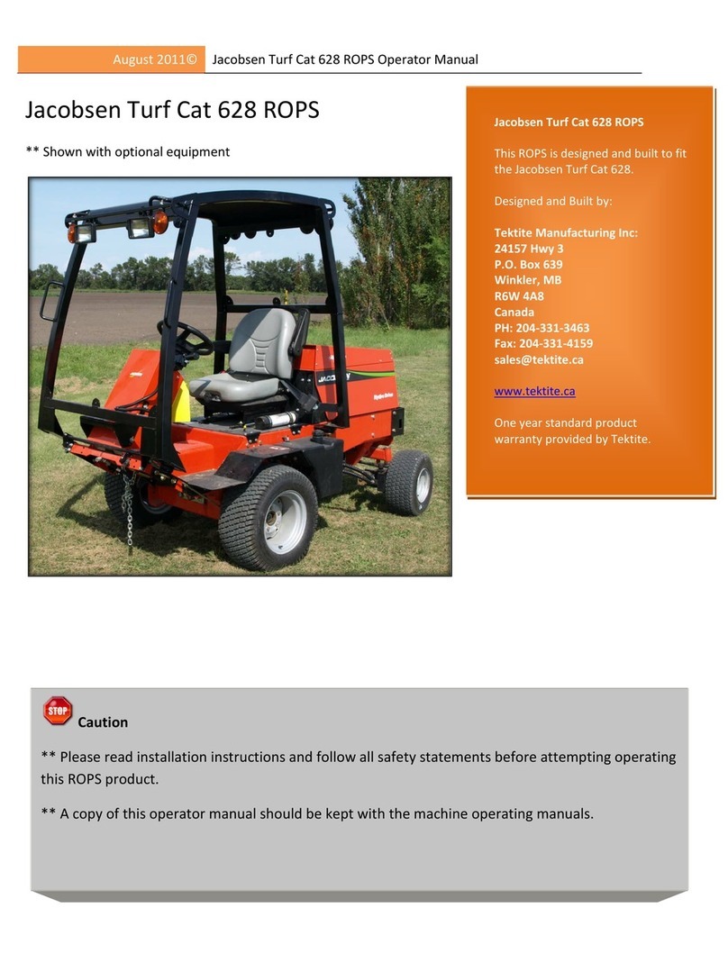 Jacobsen Turf Cat 628 ROPS Operator's manual