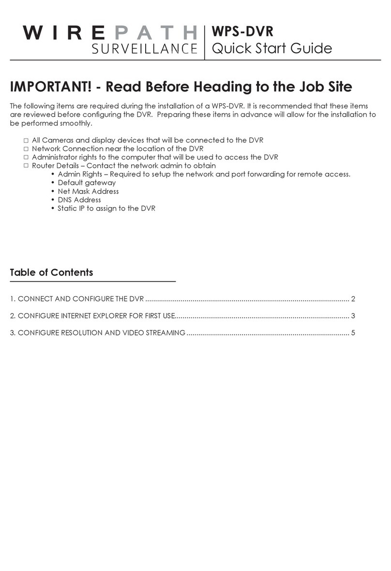 Wirepath WPS-DVR User manual