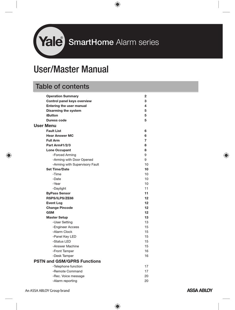 Yale SmartHome Alarm series User manual