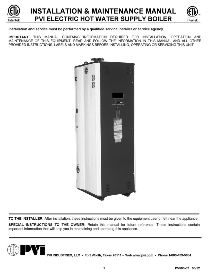PVI Industries Boiler Installation & maintenance manual