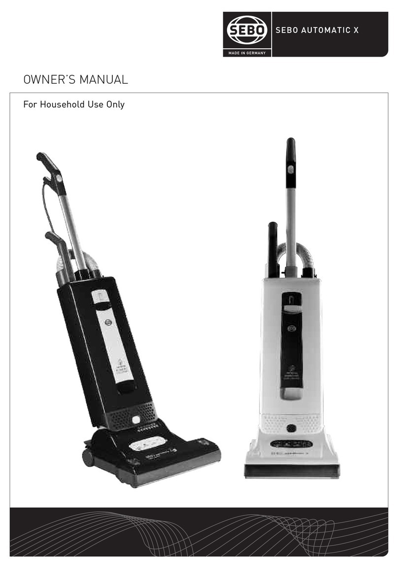 Sebo AUTOMATIC X Series owner's manual