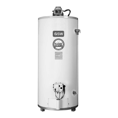 GSW ATMOSPHERIC VENTED WATER HEATER User manual GSW ATMOSPHERIC VENTED WATER HEATER User manual