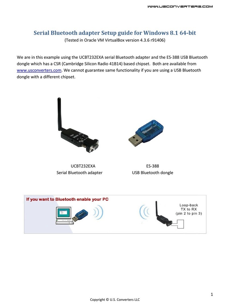 Usconverters UCBT232EXA Setup guide