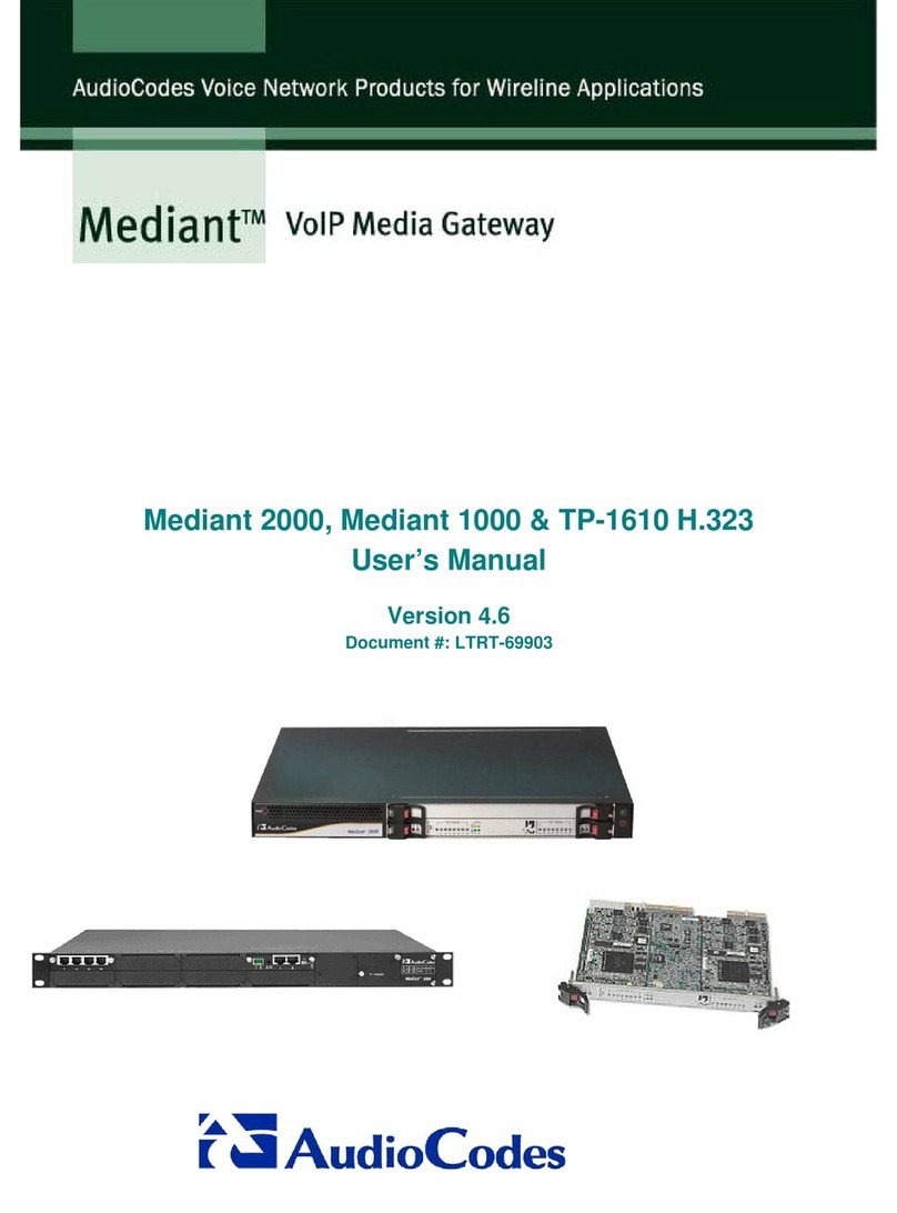 AudioCodes Mediant 2000 User manual