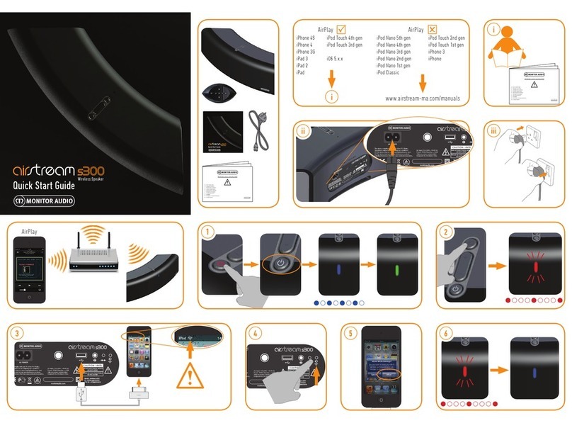 Monitor Audio Airstream s300 quick start guide