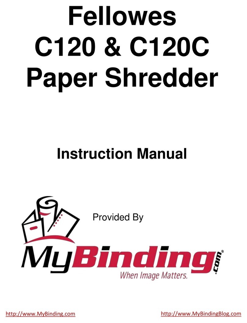 Fellowes POWERSHRED C-120 instruction manual