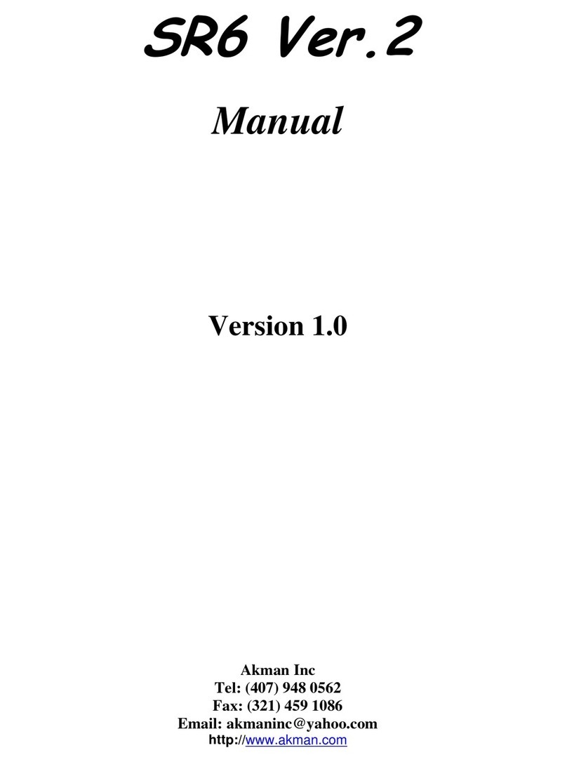 Akman SR6 user manual