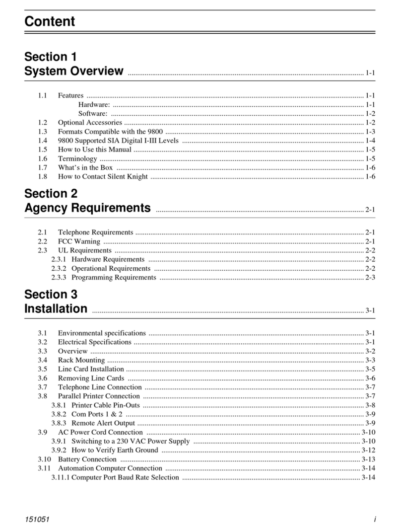SILENT KNIGHT 9800 user manual