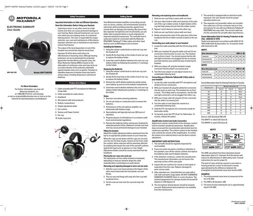 Motorola Talkabout MHP71 user manual