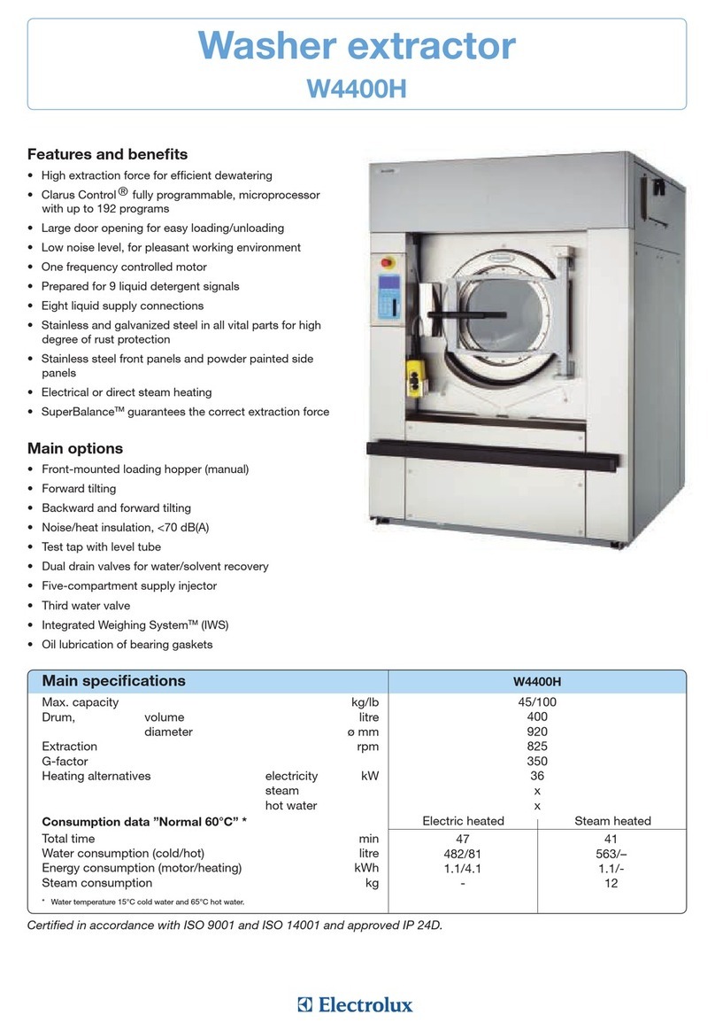 Electrolux W4400H Brochure & specs