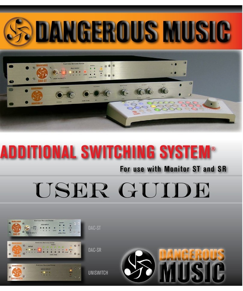 Dangerous Music Additional Switching System user guide