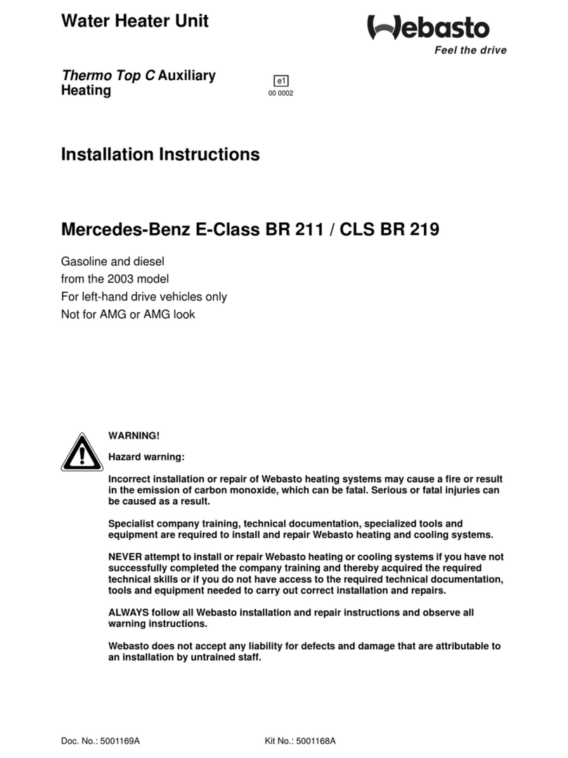 Webasto Mercedes-Benz E-Class CLS BR 219 User manual