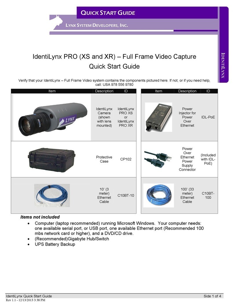 Lynx IdentiLynx PRO XS User manual