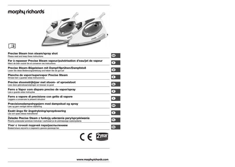 Morphy Richards Precise Steam Iron steam/spray shot User manual