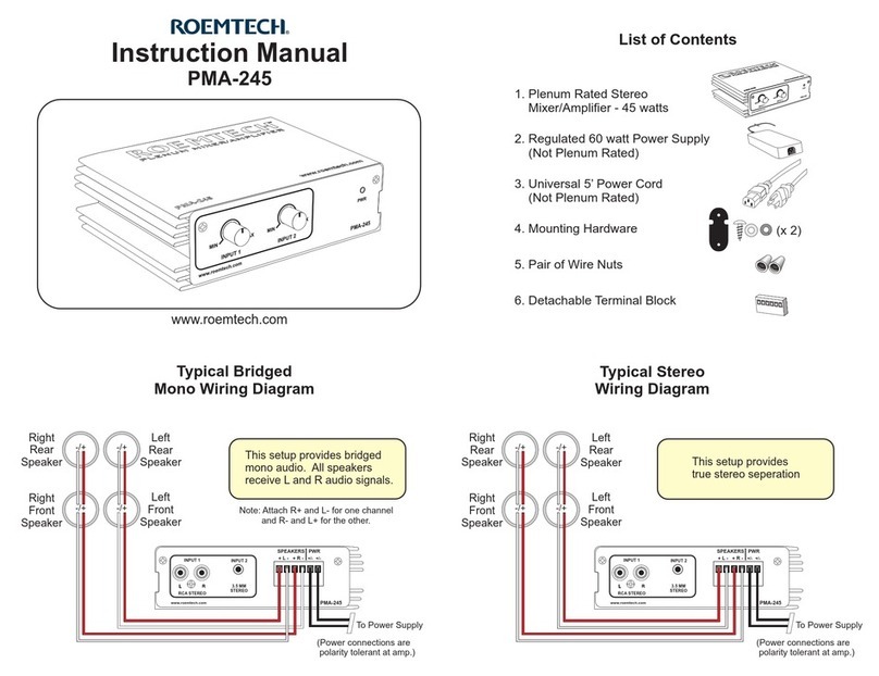 Roemtech PMA-245 instruction manual