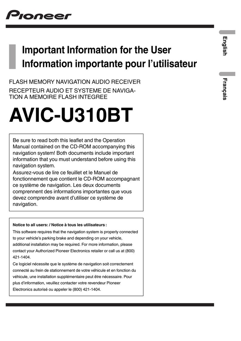 Pioneer AVIC-U310BT Operating manual