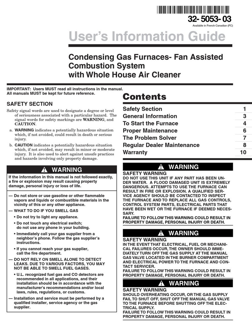 Trane XV90i Owner's manual Trane XV90i Owner's manual