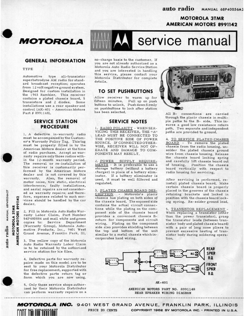 Motorola 8991142 User manual