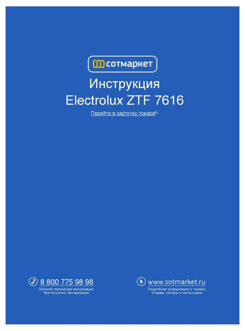 Electrolux ZTF 7616 User manual Electrolux ZTF 7616 User manual
