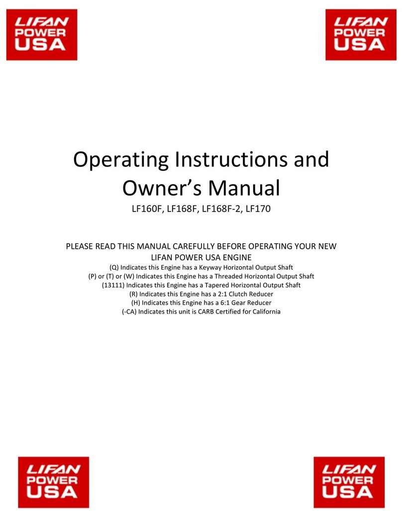 LIFAN	 Power USA LF160F User manual