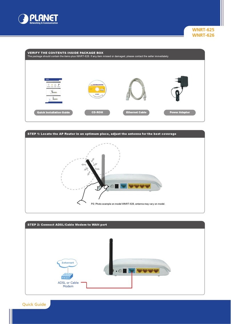 Planet WNRT-625 User manual